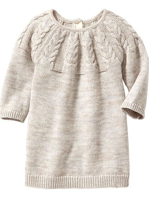 girls cream sweater dress